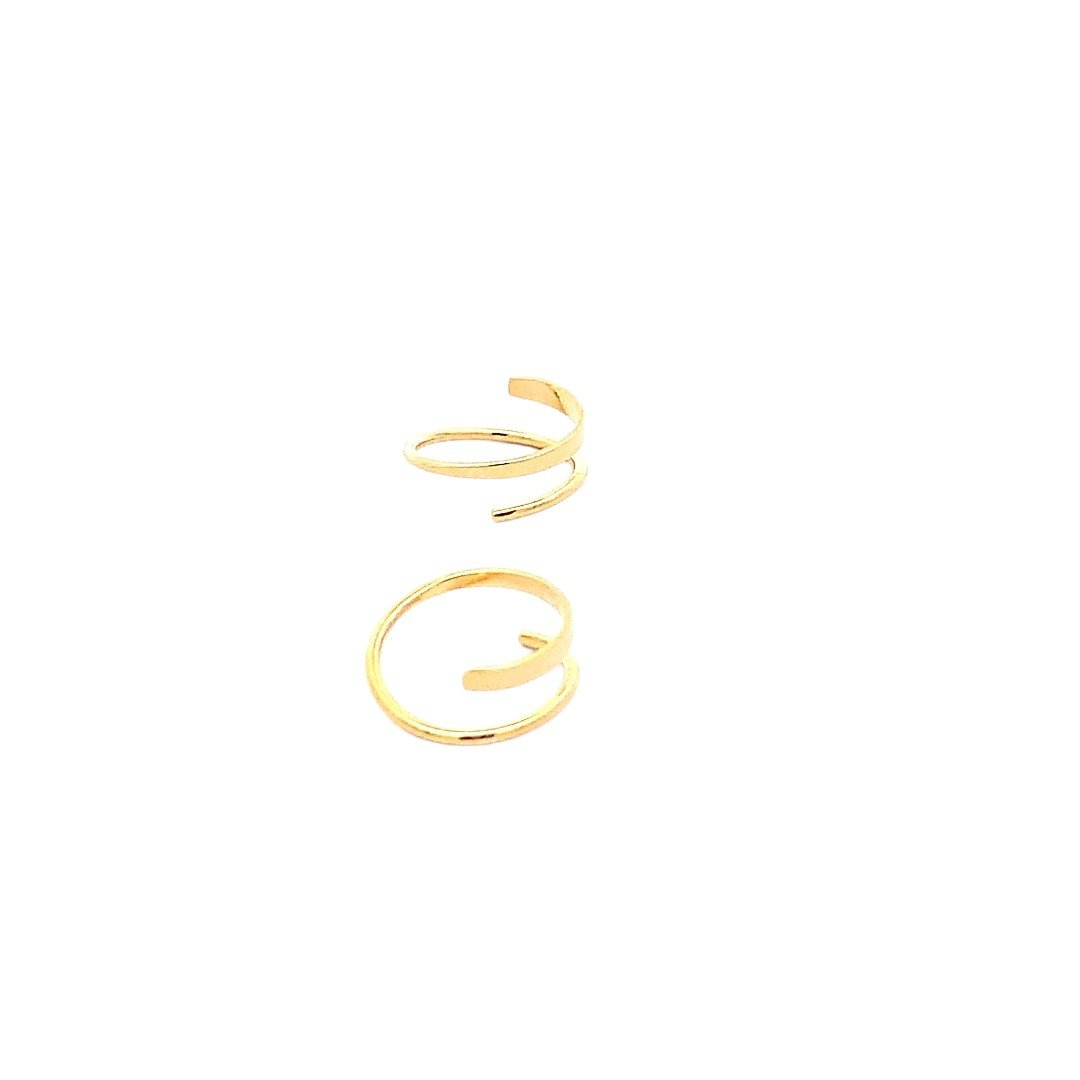 Spiral Twist Earrings (Pure Silver) - Gold